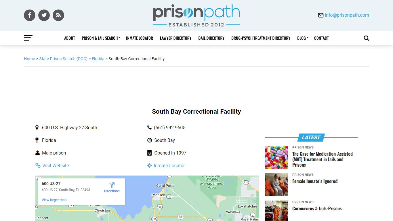 South Bay Correctional Facility - Prison Inmate Search ...